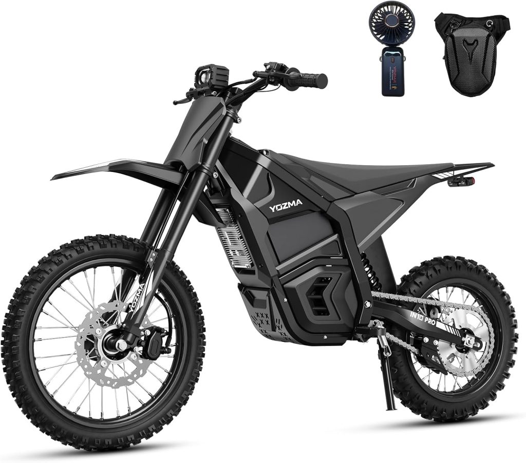 IN10 Pro Electric Dirt Bike, 5500W, 50MPH, 60 Mi Range, 17"/14" Tires